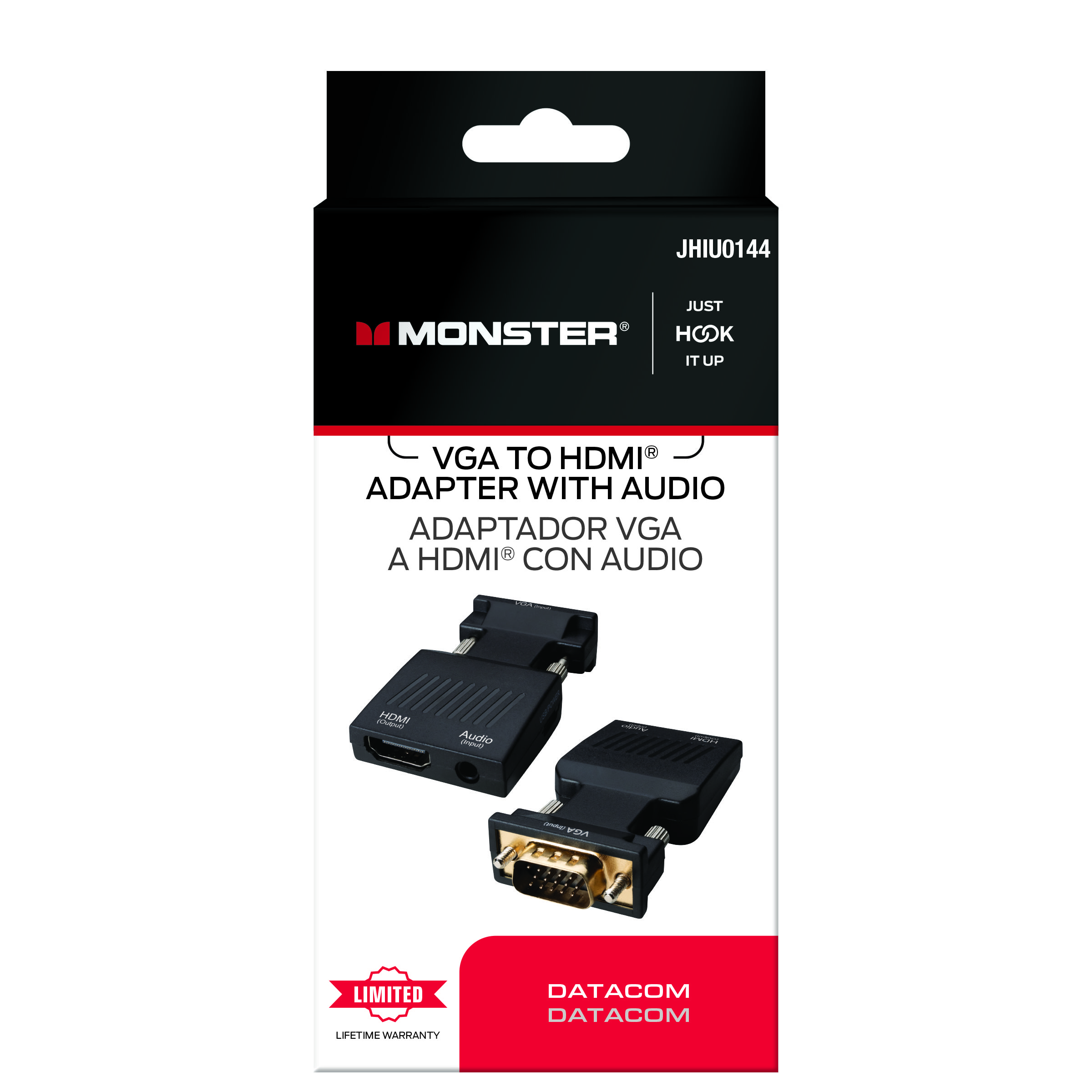iggual Adaptador VGA a HDMI + audio + microUSB